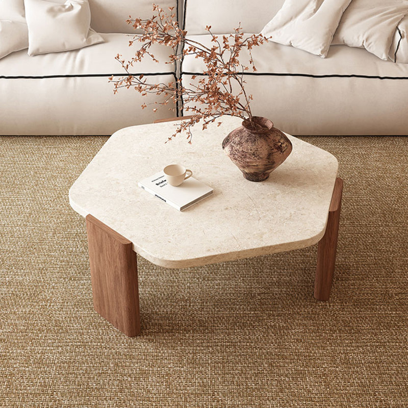 LIZIYE French Retro Style Teak Wood Coffee Table | Wayfair